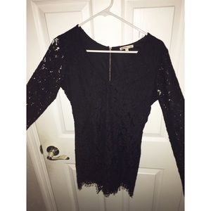 All black lace romper